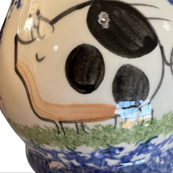 Molly Dallas Spatterware Pottery - Cream and Lidded Sugar Bowl Set - Signed - Picture 5 of 11